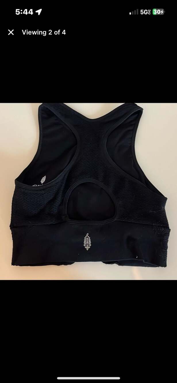Free People FP Movement Textured Floral Crop Sports Bra